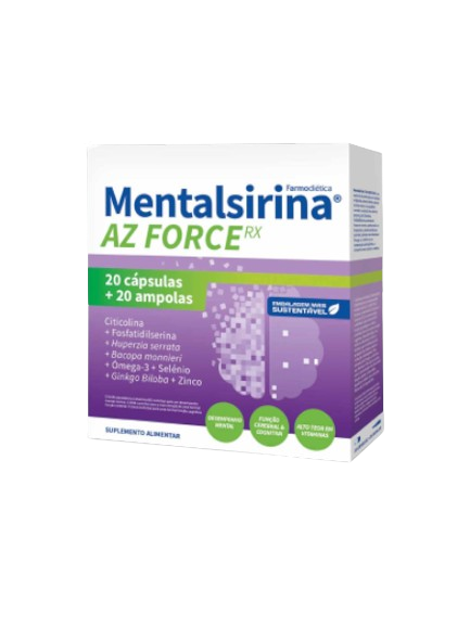 Mentalsirina Az Force 20 Cápsulas + 20 Ampolas - Farmodiética - Crisdietética