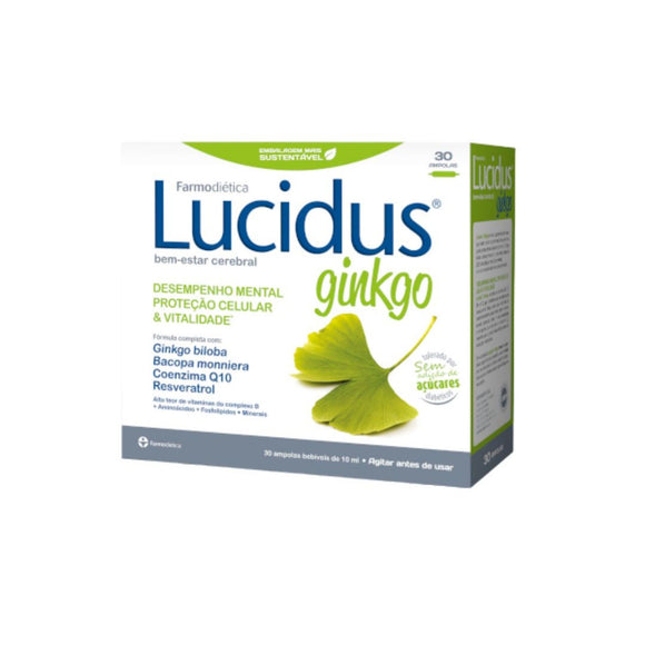 Lucidus Ginkgo 30 Ampolas - Farmodietica - Crisdietética