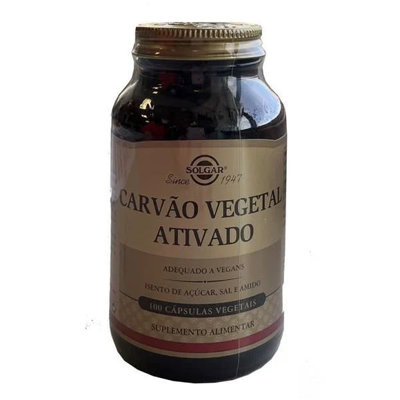 Carvão Vegetal Ativado 100 Cápsulas - Solgar - Crisdietética