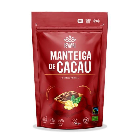 Manteiga de Cacau Cru Bio 125g - Iswari - Crisdietética