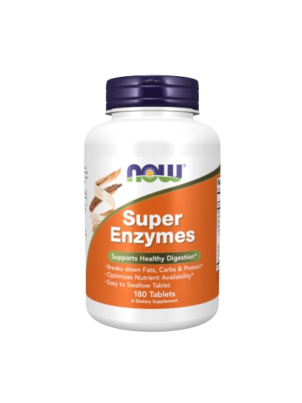 Super Enzymes 180 Comprimidos - Now - Crisdietética