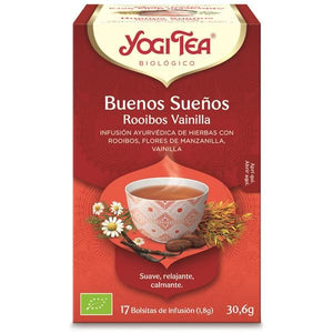 Infusão Biológica Boas Noites Rooibos Baunilha 17 Saquetas - Yogi Tea - Crisdietética