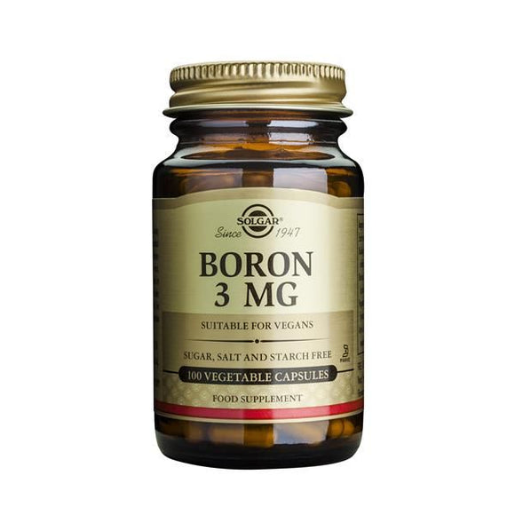 Boron 3mg 100 Cápsulas - Solgar - Crisdietética