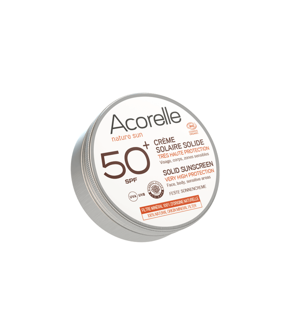 Protetor Solar Sólido para Rosto/Corpo SPF50+ Bio 20g - ACORELLE