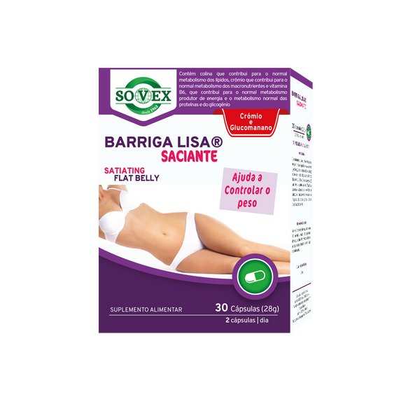 Barriga Lisa Saciante 30 Cápsulas - Sovex - Crisdietética