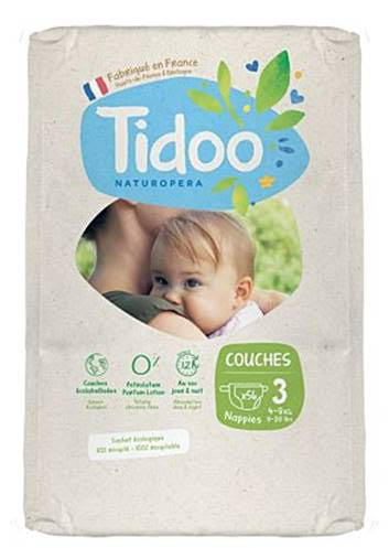 Fraldas Ecológicas Tam 3M 4-9kg - Tidoo - Crisdietética