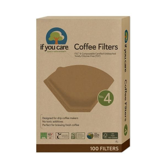 Filtros de Café em Papel Eco 100UNI - If You Care - Crisdietética