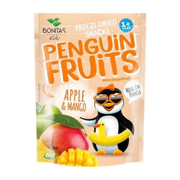 Penguin Maçã e Manga Liofilizados Bio 15g- Bonitas - Crisdietética