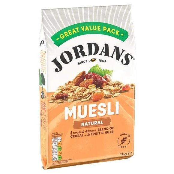 Muesli Natural 1kg - Jordans - Crisdietética