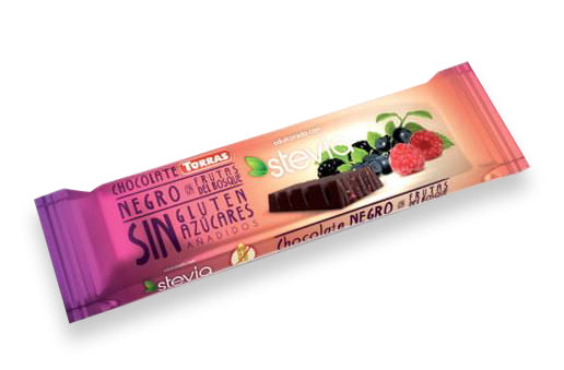 Chocolate Negro c/ Frutos Silvestres 35g - Torras - Crisdietética