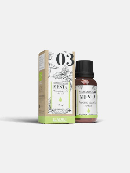 Óleo Essencial 03 Hortelã-Pimenta Bio 15ml - Eladiet - Crisdietética