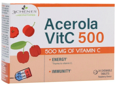 Acerola 24 Comprimidos Mastigáveis - 3 Chenes - Crisdietética