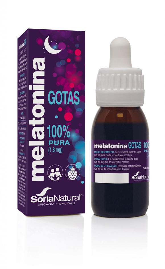 Melatonina 100% pura gotas 50 ml - Soria Natural - Crisdietética