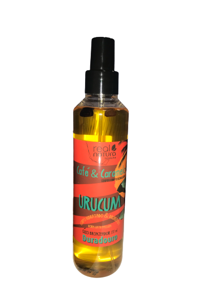 Óleo Bronzeador Urucum Café e Caramelo 200ml- Real Natura - Crisdietética