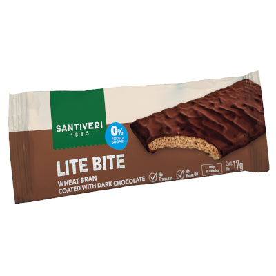 Lite Bite de Chocolate Preto 17g - Santiveri - Crisdietética