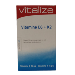 Vitamina D3 + K2 120 Cápsulas - Vitalize - Crisdietética