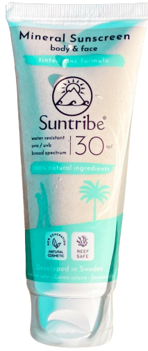 Protetor Solar Mineral Natural Corpo & Rosto FPS 30 (100 ml) - Suntribe - Crisdietética