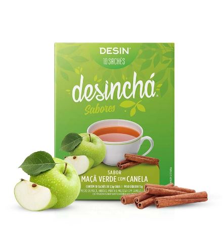 Desinchá Maça Verde com Canela 10 saquetas - Crisdietética