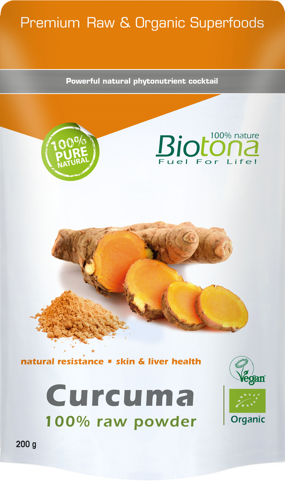 Curcuma Raw Powder 200g - Biotona - Crisdietética