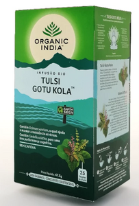 Infusão Tulsi Gotu Kola 25 Saquetas - Organic India - Crisdietética