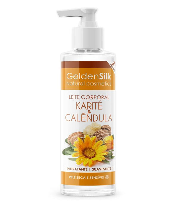 Leite Corporal de Karité e Calêndula 400ml - GoldenSilk - Crisdietética