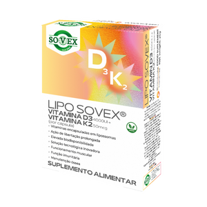 Lipo Sovex Vitamina D3 + Vitamina K2 * 30 Cápsulas - Crisdietética