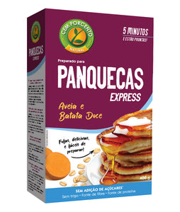 Mix Panquecas Aveia e Batata Doce Expess 400g- Cem porcento - Crisdietética