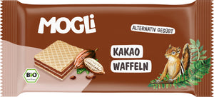 Bolachas Wafers Cacau Bio 15g - Mogli - Crisdietética