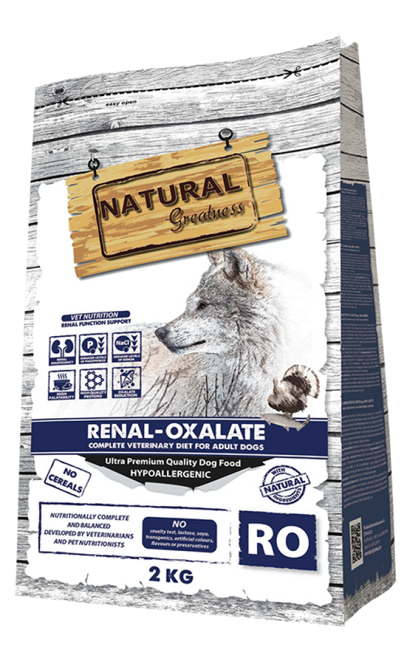 Vet Dry Diet Dog Renal Oxalate 2kg - Natural Greatness - Crisdietética