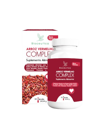 Arroz Vermelho Complex 30 Cápsulas - Bioceutica - Crisdietética