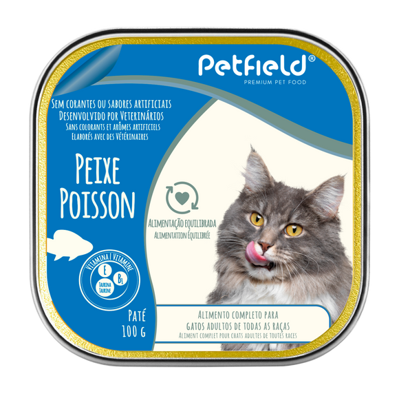 Pate Wetfood Cat Fish 100g *32 Unidades - Petfield - Crisdietética