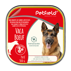 Pate Wetfood Dog Beef 300g *18 Unidades - Petfield - Crisdietética