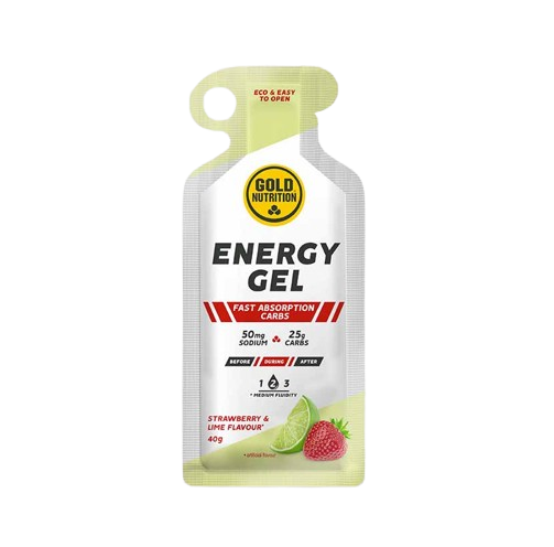 Energy Gel Morango e Lima 40g- GoldNutrition - Crisdietética