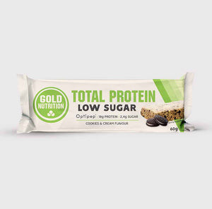 Protein Bar Low Sugar Cookie e Cream 60g  - GoldNutrition - Crisdietética