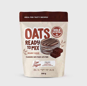 Oats Ready To Mix 500g Brownie - GoldNutrition - Crisdietética