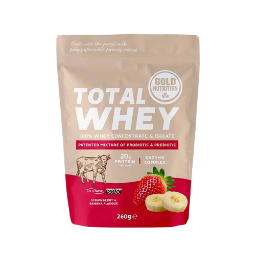 Total Whey 260g - Raspberry Banana - GoldNutrition - Crisdietética