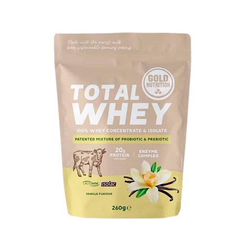 Total Whey 260g - Baunilha - GoldNutrition - Crisdietética