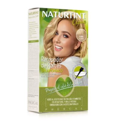 Retocador de Raízes em Creme Sem Amoníaco Rubio Claro 45 Ml - Naturtint