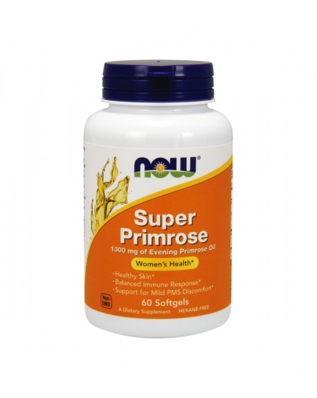 Super Primrose 1300mg 60 cápsulas - Now - Crisdietética