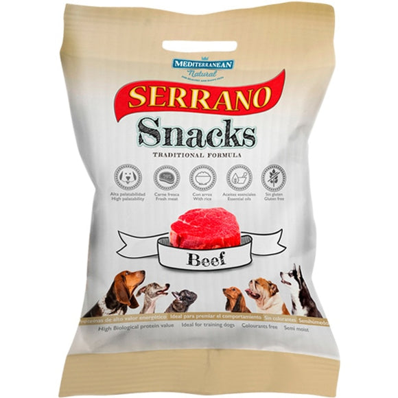 Snack Cão Beef Pack 5x100g - Serrano Snacks - Crisdietética