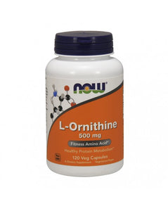 NOW L-Ornithine 500mg 120 Cápsulas Vegetais - Celeiro da Saúde Lda