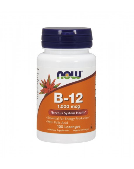 NOW Vitamina B-12 1000mcg 100 Losangos - Celeiro da Saúde Lda