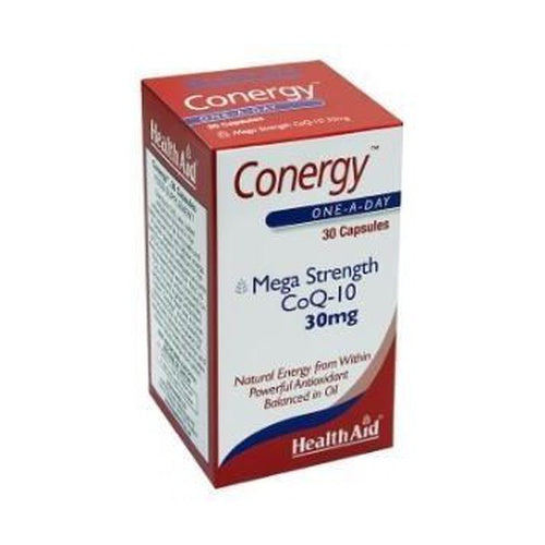 Conergy CoQ-10 30mg - Energia Celular 30 Cápsulas - Health Aid - Crisdietética