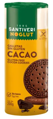 Bolachas Digestivas com Cacau 200g - Noglut - Crisdietética