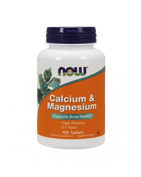 Now Calcium + Magnesium 100 Cápsulas - Celeiro da Saúde Lda