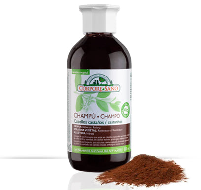 Corpore Sano Shampoo de Henna Cabelos Castanhos 300ml - Crisdietética