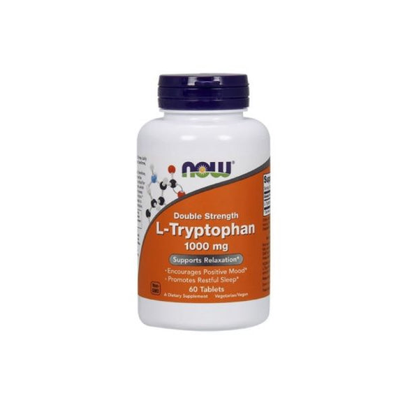 NOW L-Tryptophan Double Strenght 60 Comprimidos - Crisdietética