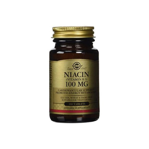 Niacin 100mg 100 Cápsulas - Solgar - Crisdietética