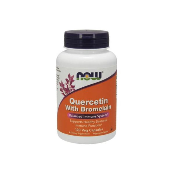 Quercetin com Bromelain 120 Cápsulas - Now - Crisdietética