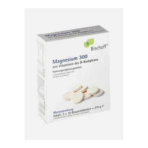 Magnesium 300 + Vitamin B-Komplex 30 Comprimidos - Bischoff - Crisdietética